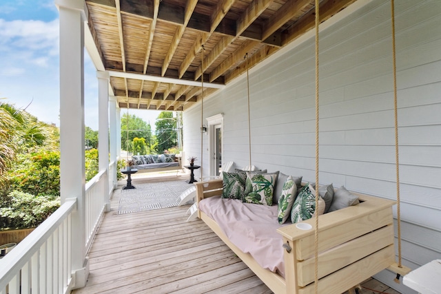 view of wooden deck