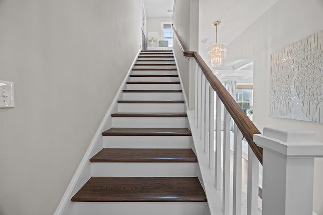 255 Saxony Loop, Summerville, SC 29486 - stairway with a chandelier