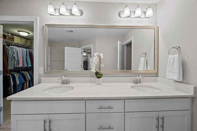 255 Saxony Loop, Summerville, SC 29486 - bathroom featuring double vanity and a spacious closet