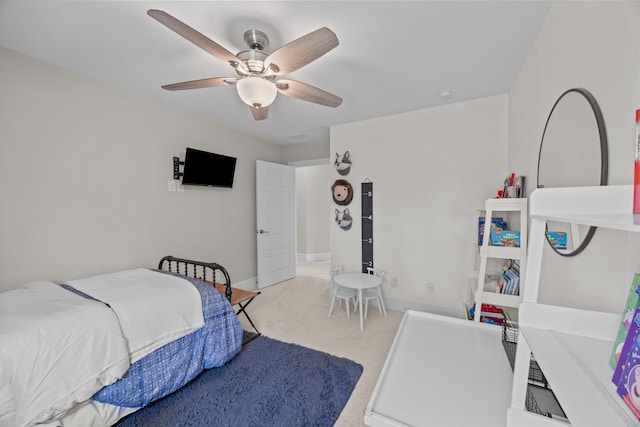 255 Saxony Loop, Summerville, SC 29486 - bedroom with light colored carpet, a ceiling fan, and baseboards