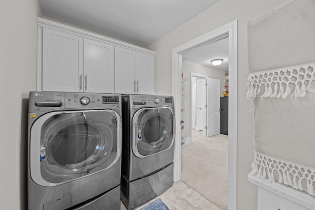 255 Saxony Loop, Summerville, SC 29486 - washroom with washing machine and clothes dryer, cabinet space, and light carpet