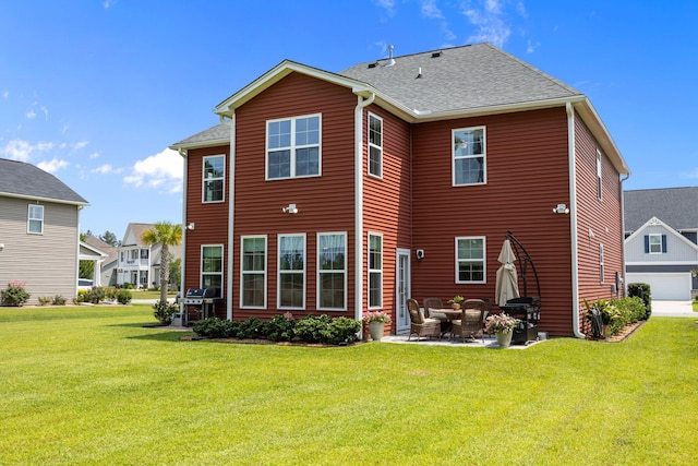 255 Saxony Loop, Summerville, SC 29486 - rear view of property featuring a yard, a patio, and roof with shingles