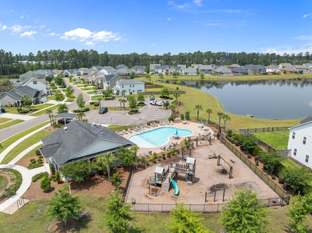 255 Saxony Loop, Summerville, SC 29486 - aerial perspective of suburban area featuring a nearby body of water and a pool area