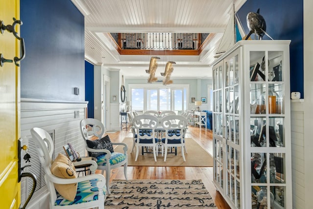 interior space with french doors and wood finished floors