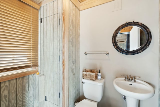 bathroom featuring visible vents, a sink, and toilet