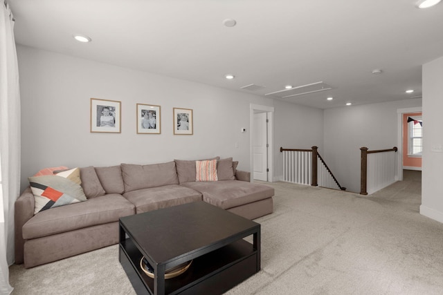 view of carpeted living room