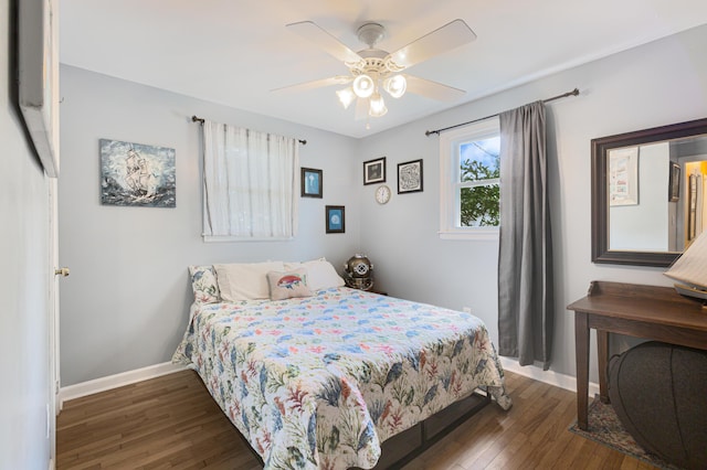 1549 N Avalon Cir, Charleston, SC 29407 - bedroom featuring wood finished floors, baseboards, and ceiling fan