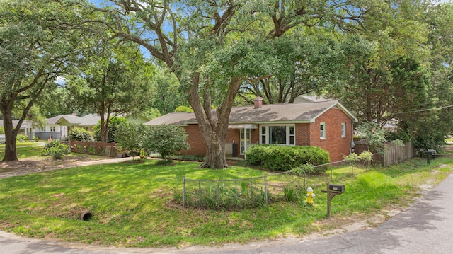 1549 N Avalon Cir, Charleston, SC 29407 - single story home featuring brick siding and a chimney