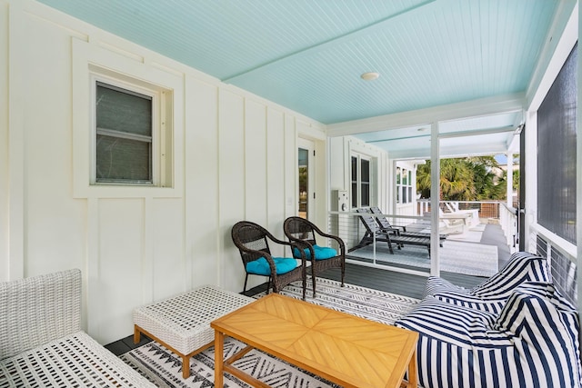 view of sunroom