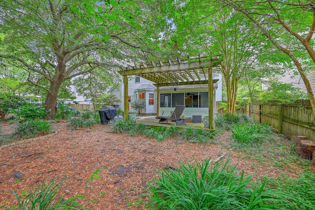 1972 Gray Battery Ct, Mount Pleasant, SC 29464 - back of house with a pergola, a fenced backyard, and a patio