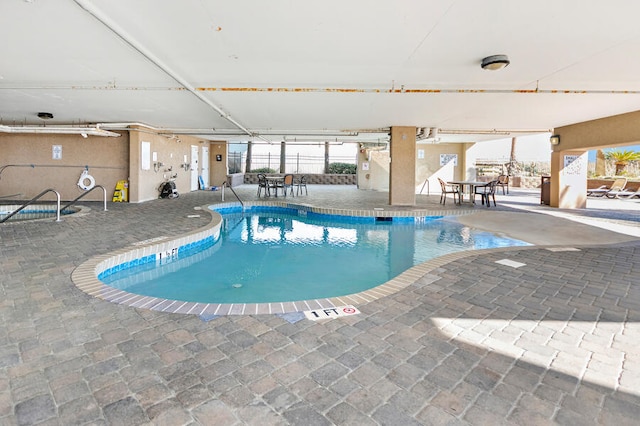 view of pool with a patio area