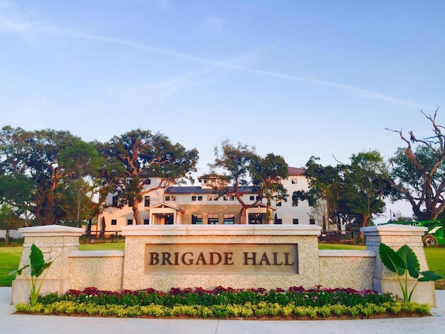 view of community sign