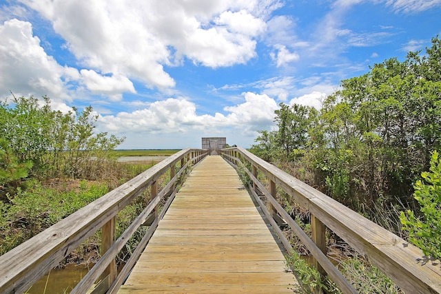 view of dock area