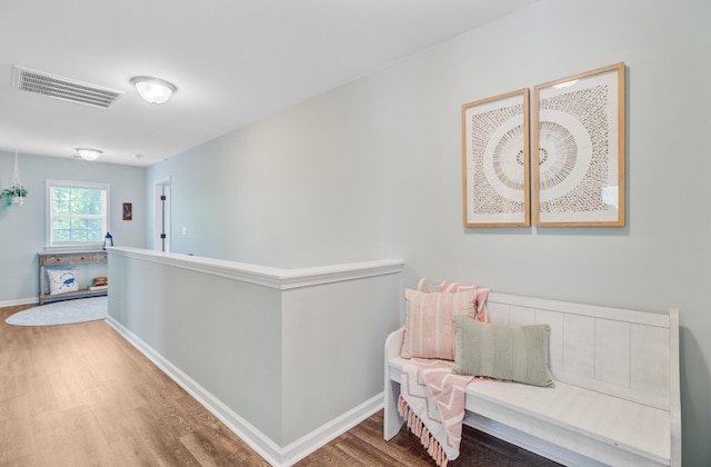5433 Falling Tide, North Charleston, SC 29420 - hall with wood finished floors, an upstairs landing, and baseboards
