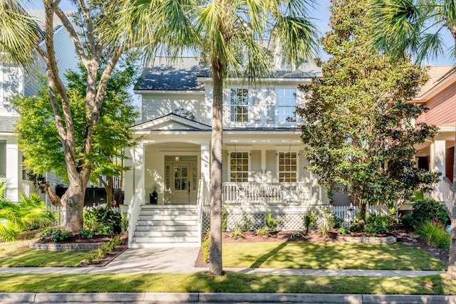 view of front of property with a porch