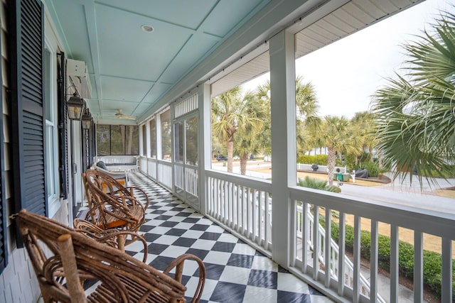 view of sunroom