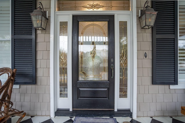 view of doorway to property