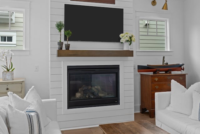 1557 Kepley Dr, Mount Pleasant, SC 29464 - living area with wood finished floors and a fireplace