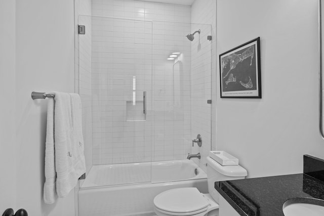 1557 Kepley Dr, Mount Pleasant, SC 29464 - bathroom featuring toilet, vanity, and enclosed tub / shower combo