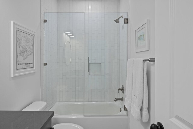 1557 Kepley Dr, Mount Pleasant, SC 29464 - full bathroom with toilet, vanity, and enclosed tub / shower combo