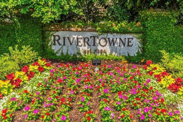 view of community sign