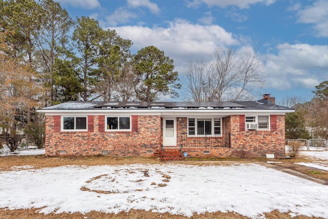 view of front of home featuring cooling unit