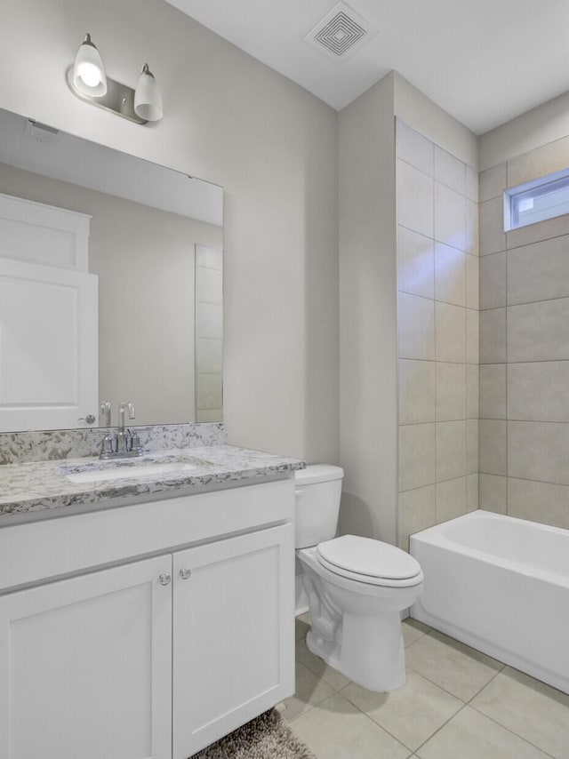 253 River Martin Ct, Summerville, SC 29483 - full bath with toilet, vanity, tile patterned floors, and visible vents