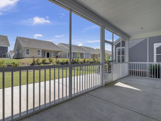 253 River Martin Ct, Summerville, SC 29483 - unfurnished sunroom featuring a residential view