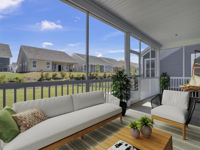 253 River Martin Ct, Summerville, SC 29483 - sunroom / solarium with an outdoor hangout area and a residential view