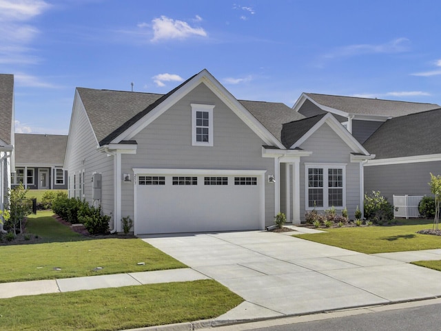253 River Martin Ct, Summerville, SC 29483 - view of front facade with cooling unit, driveway, a garage, and a front lawn