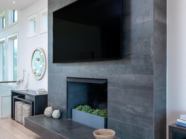 details with wood finished floors