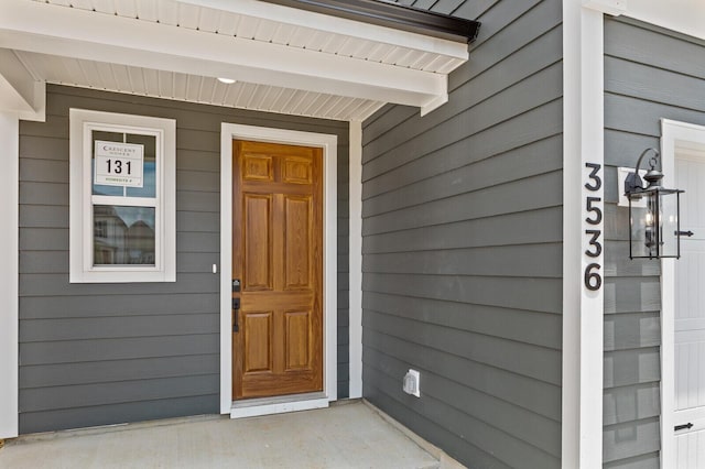 view of doorway to property