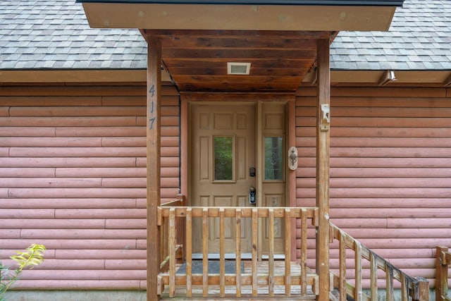 view of doorway to property