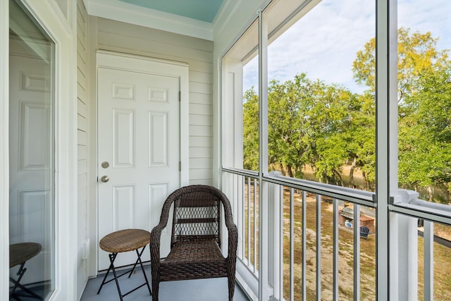 view of sunroom