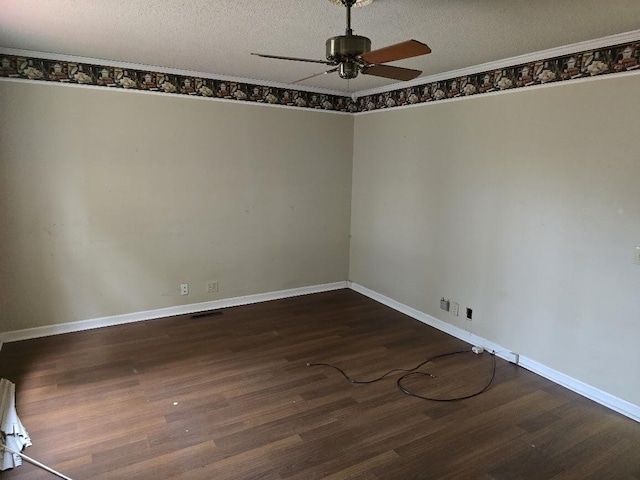 2858 Riley St, Orangeburg, SC 29118 - unfurnished room featuring a ceiling fan, a textured ceiling, and wood finished floors