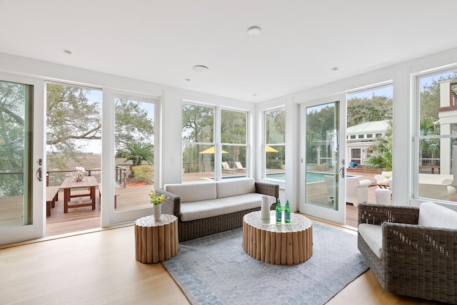 view of sunroom / solarium