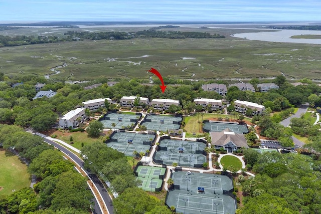 1627 Live Oak Park, Seabrook Island, SC 29455 - aerial view of property and surrounding area featuring a large body of water