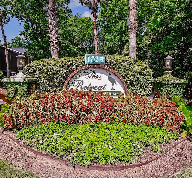 view of community sign