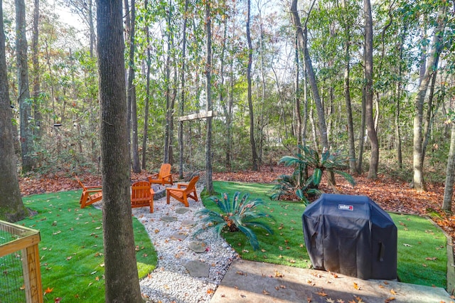 view of yard featuring a patio