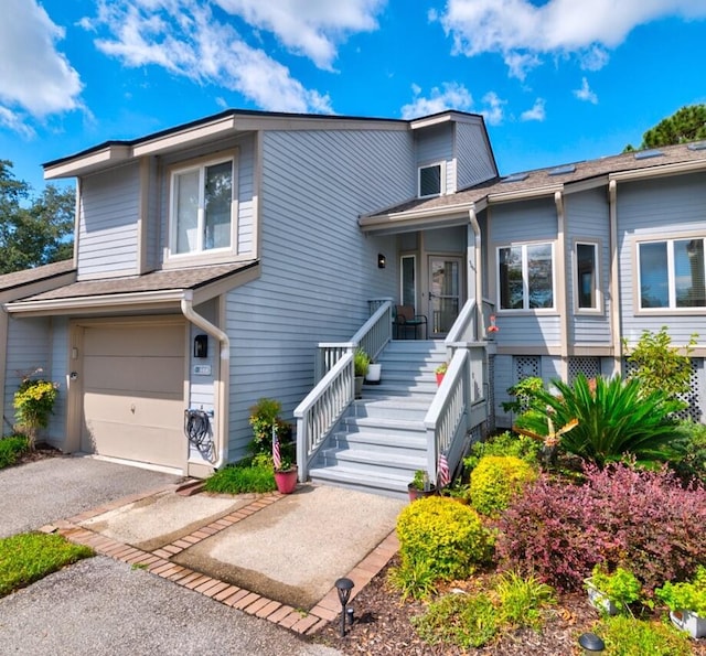 view of front of home featuring a garage