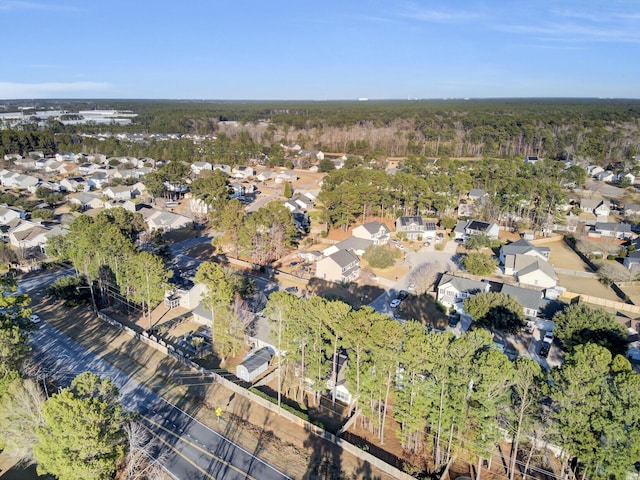 aerial view with a residential view