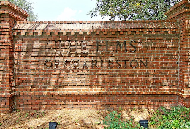 view of community sign