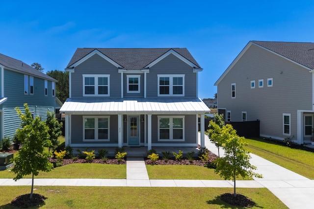 232 Ashworth Dr, Summerville, SC 29486 - view of front of house featuring covered porch, a front lawn, and concrete driveway