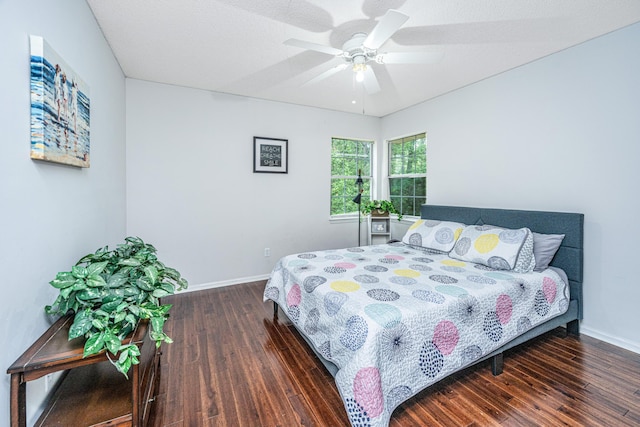 2650 Summer Leaves Ct, Charleston, SC 29414 - bedroom with wood finished floors, baseboards, and ceiling fan