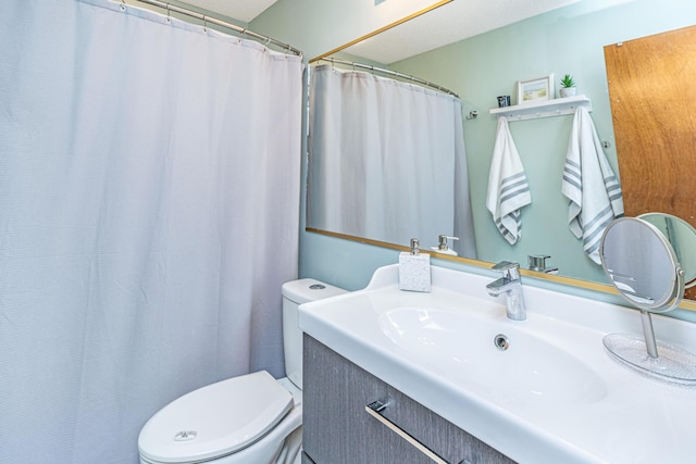 2650 Summer Leaves Ct, Charleston, SC 29414 - bathroom featuring toilet, vanity, and curtained shower