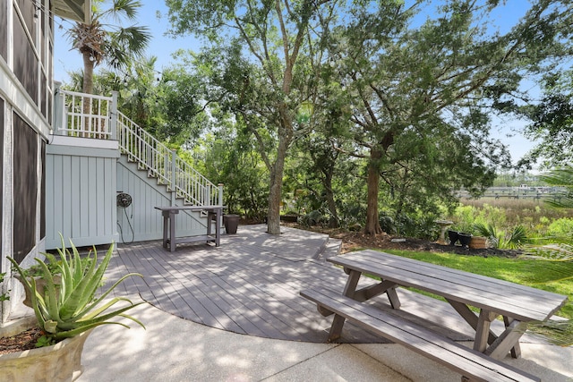 view of patio with a deck