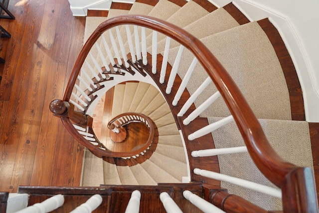 view of stairway