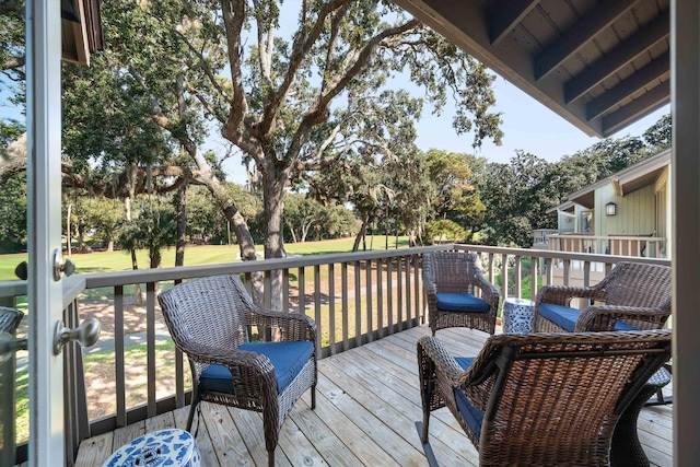 view of wooden terrace
