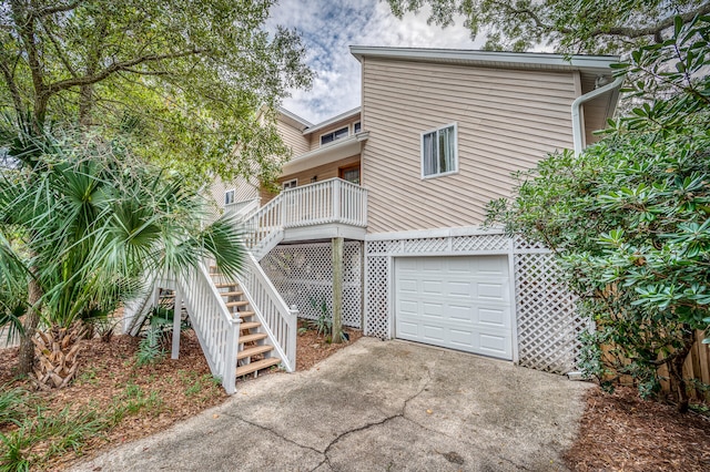 view of front of home with a garage