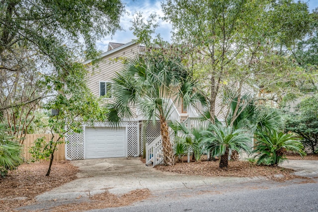 view of front of house featuring a garage